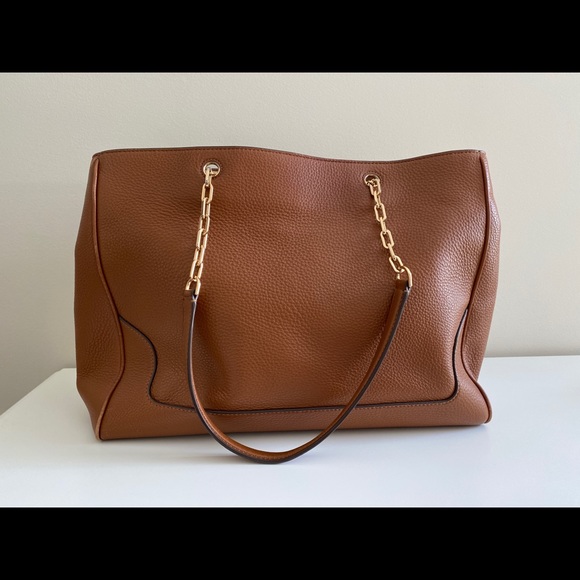 Tory Burch Brown Leather Tote Bag - Picture 3 of 10